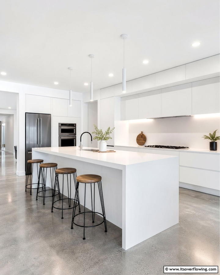Minimalist Modern Chic - 30 Kitchen Island Decor Ideas for Stylish Functionality