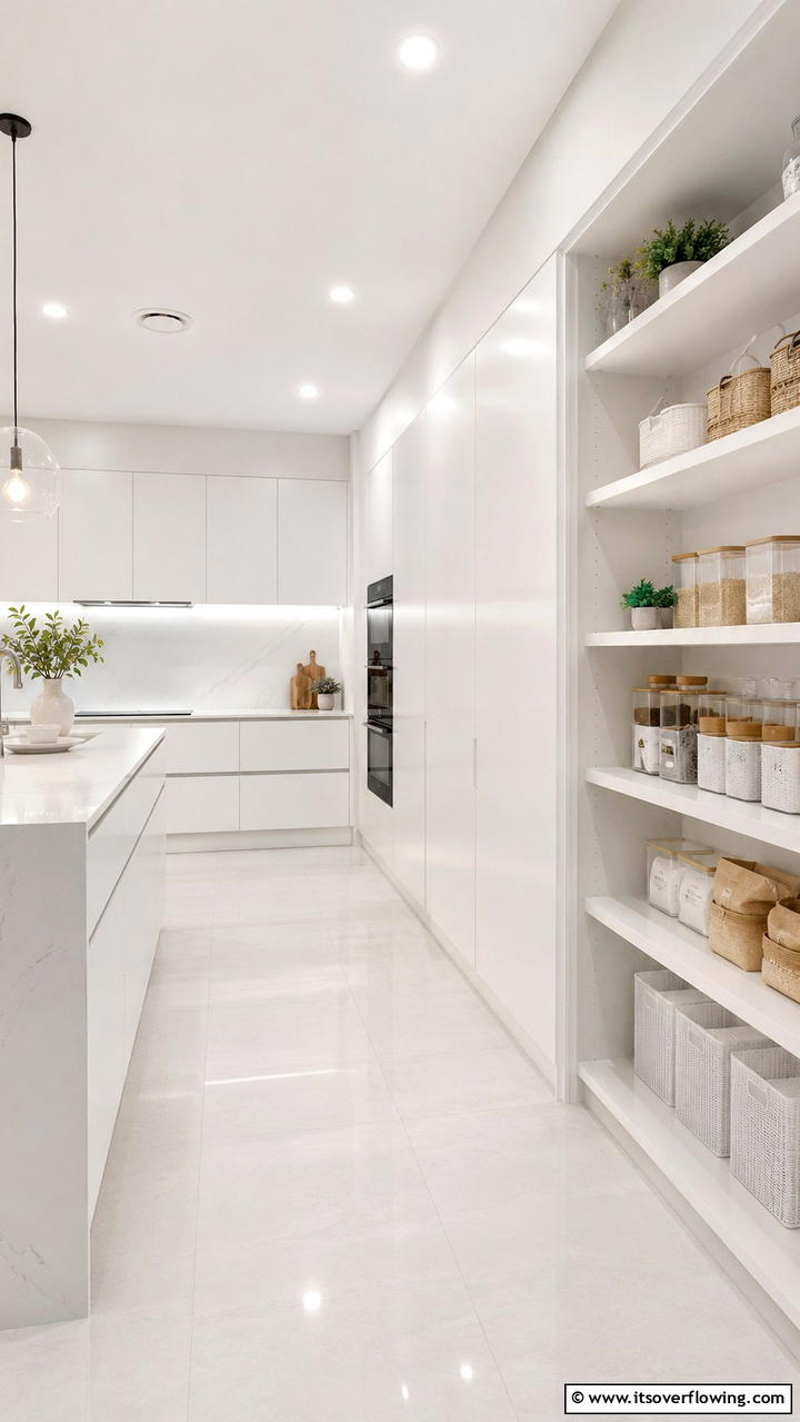 Minimalist Modern Corner Pantry - 30 Corner Pantry Ideas to Maximize Kitchen Storage