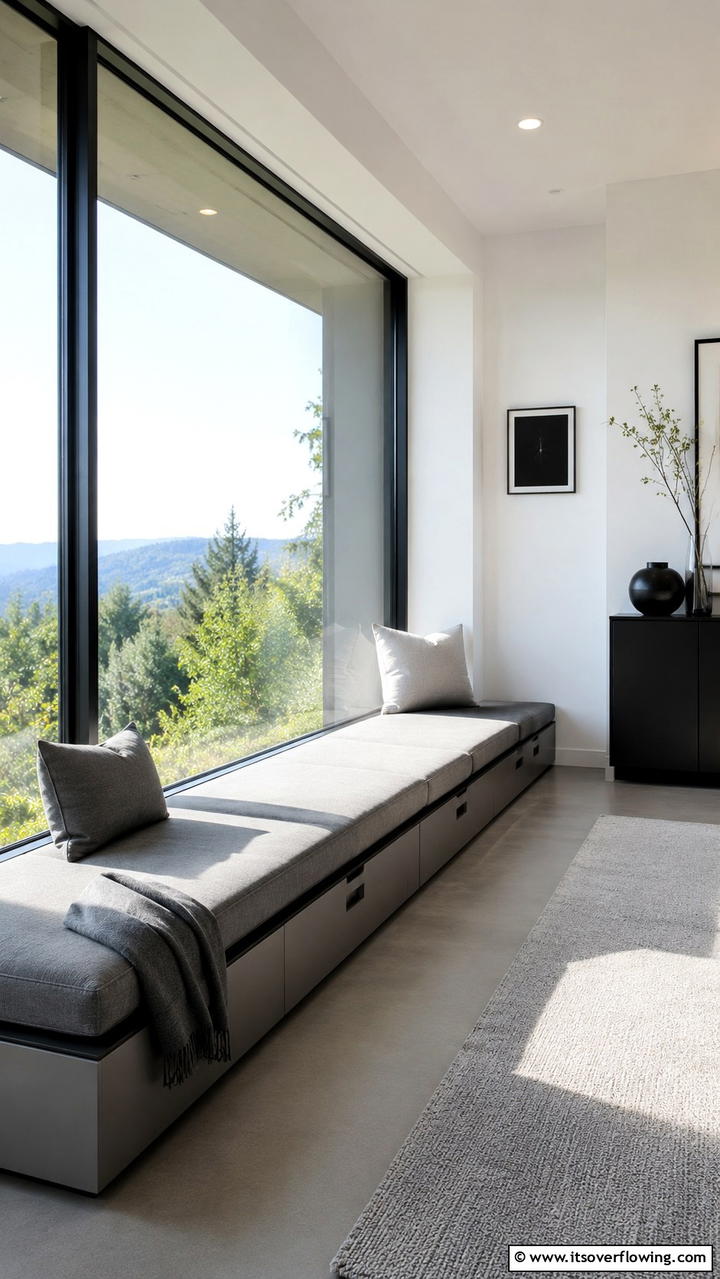 Minimalist Modern Escape - 21 Cozy Window Seat Ideas for Reading Nooks and Storage