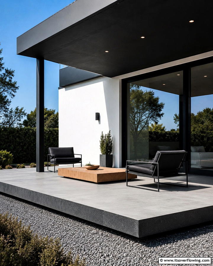Minimalist Modern Porch - 30 Large Front Porch Ideas to Boost Outdoor Living Spaces