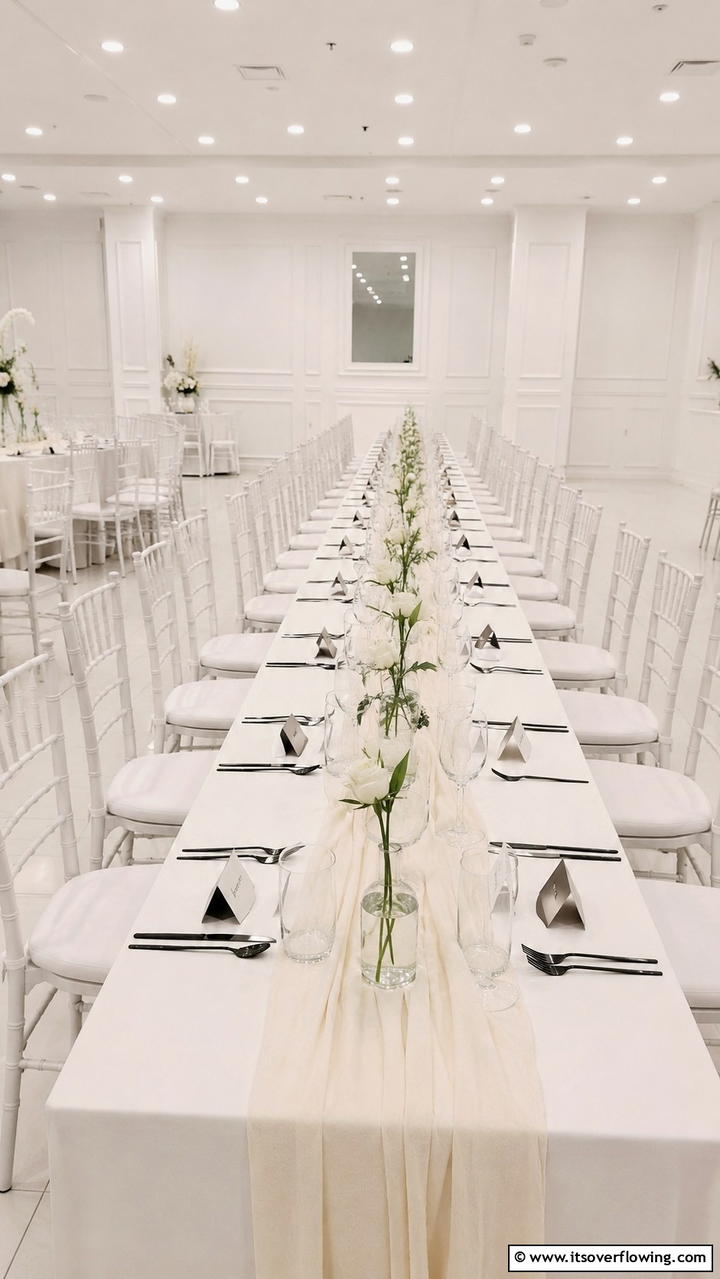 Minimalist Modern Simplicity - 21 Wedding Table Decoration Ideas for Memorable Celebrations