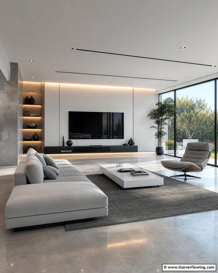 Minimalist Modern Space - 21 Man Cave Ideas for the Ultimate Relaxation Zone