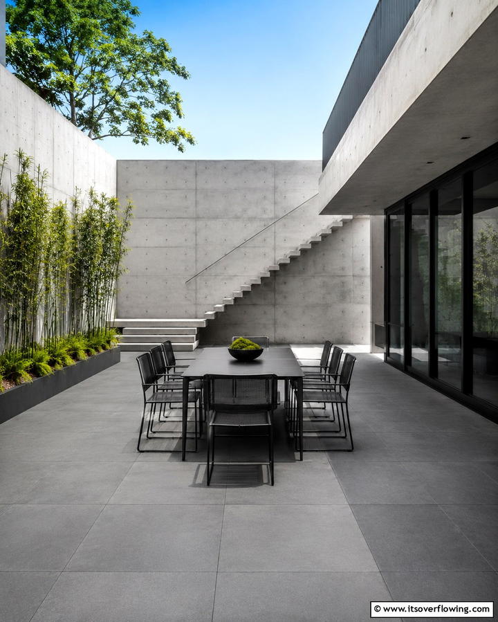 Minimalist Modern Stone Patio - 25 Stone Patio Ideas for Natural Outdoor Beauty