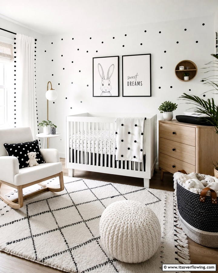 Minimalist Monochrome - 25 Baby Girl Nursery Ideas for a Dreamy Space