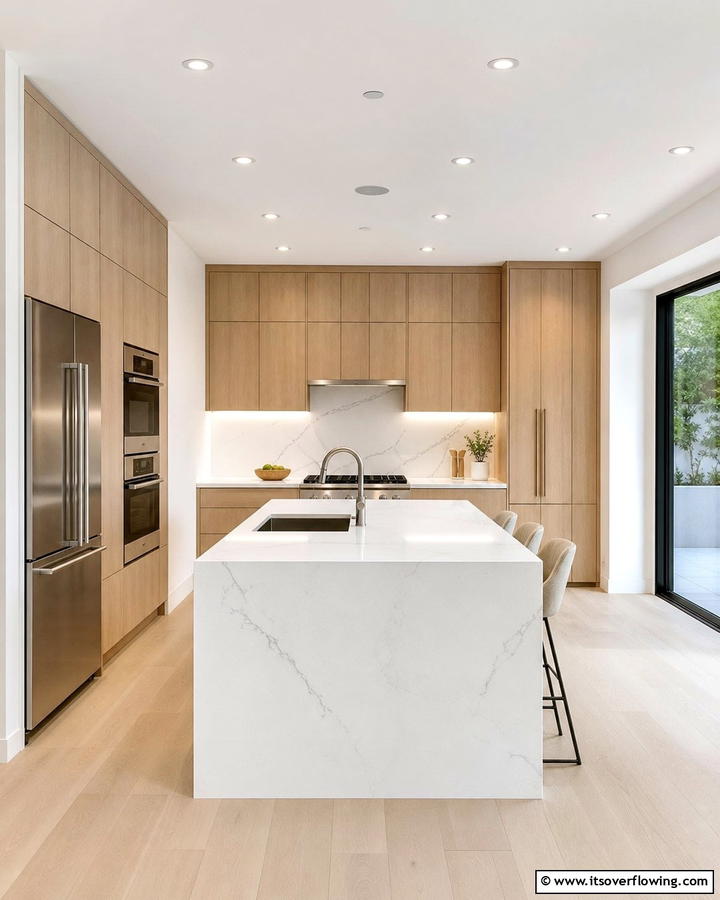 Minimalist Monochrome - 30 Countertop Colors That Harmonize With Oak Cabinets