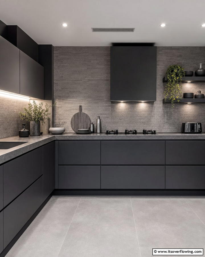 Minimalist Monochrome Counter Decor - 30 Kitchen Counter Decor Ideas to Elevate Your Space