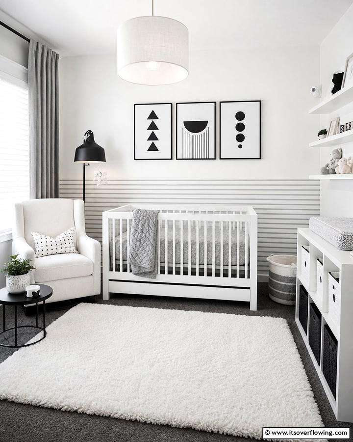Minimalist Monochrome Design - 25 Baby Boy Nursery Ideas for a Cozy and Fun Space