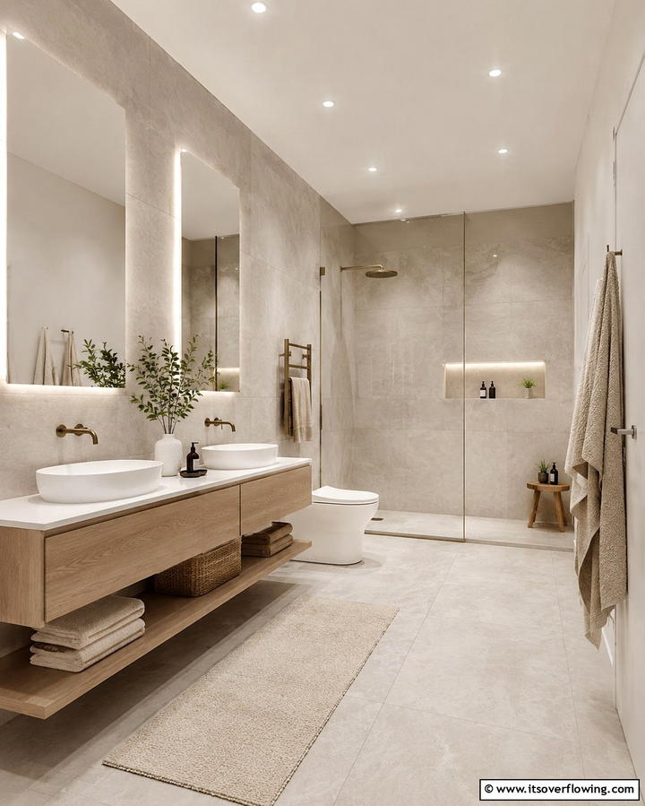 Minimalist Neutral Tones - 25 Scandinavian Bathroom Ideas for a Minimalist and Cozy Space