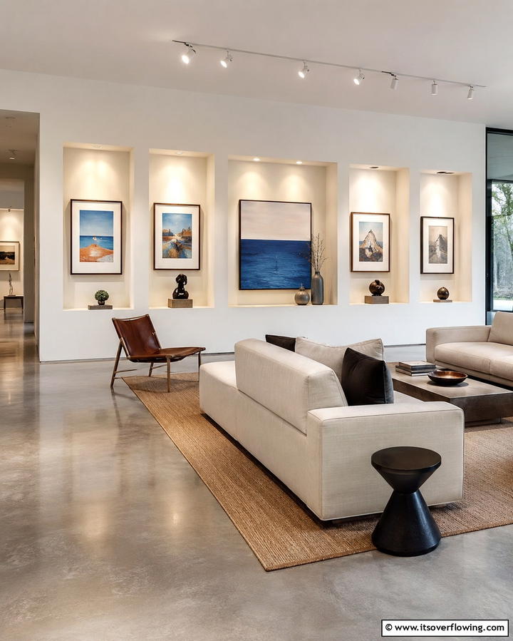 Minimalist Niches for Artwork - 20 Wall Niche Ideas to Display Art and Decor Creatively