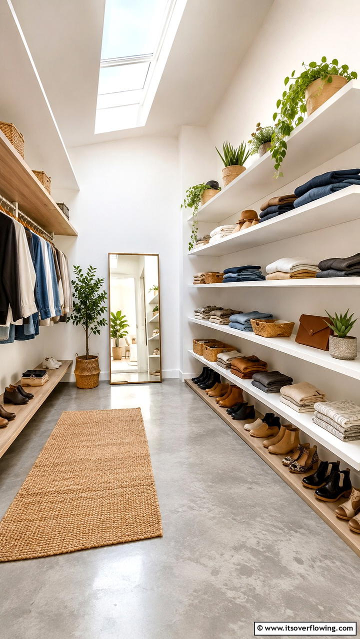 Minimalist Open Shelving - 30 Closet Shelving Ideas for Maximizing Storage and Space