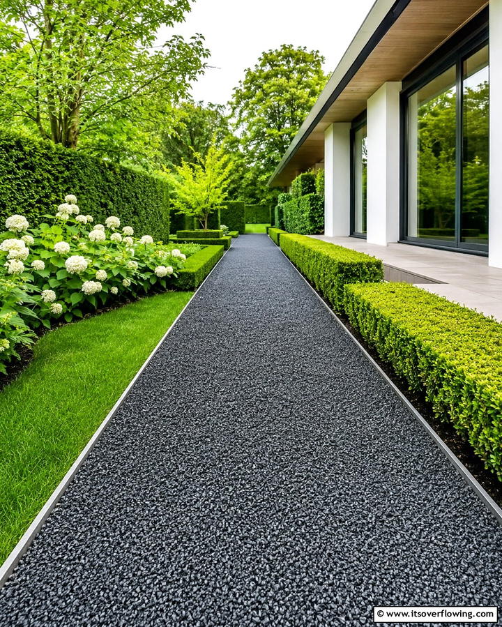 Minimalist Pea Gravel Walkway - 25 Pea Gravel Walkway Ideas for a Charming Garden Path