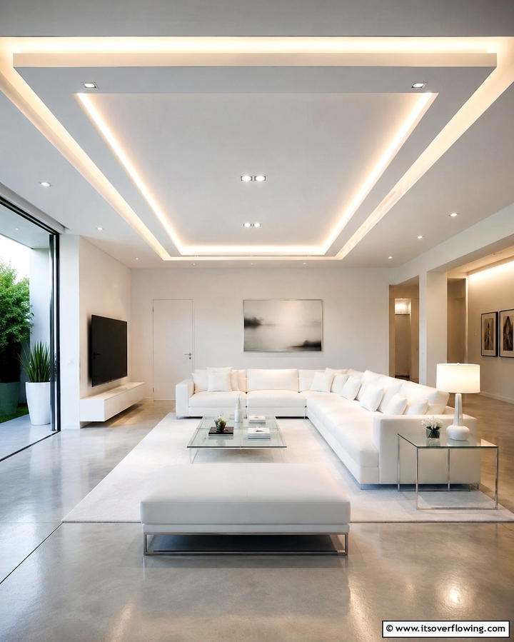 Minimalist Pop Lighting - 30 Pop Ceiling Design Ideas for Modern Home Interiors