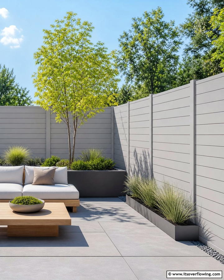 Minimalist Privacy Fence - 21 Privacy Fence Designs for Secure & Stylish Property Borders