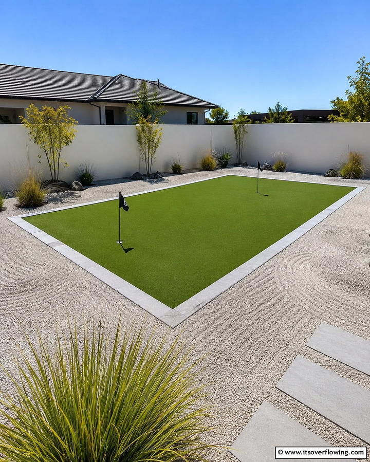 Minimalist Putting Green Designs - 25 Backyard Putting Green Ideas for Golf Enthusiasts