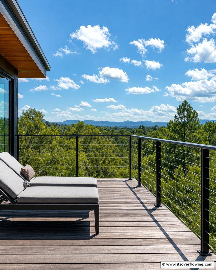 Minimalist Railings - 25 Small Deck Ideas to Maximize Your Outdoor Living Space