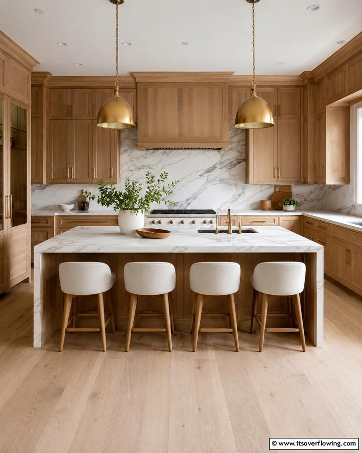 Minimalist Scandinavian Inspired Kitchen - 30 White Oak Cabinet Kitchen Ideas for Timeless Style