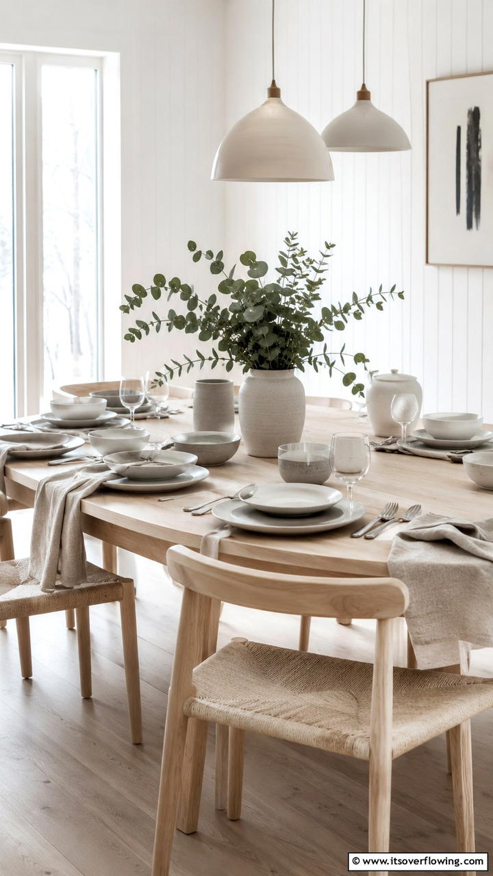 Minimalist Scandinavian Simplicity - 21 Elegant Tablescape Ideas for Memorable Dining Experiences