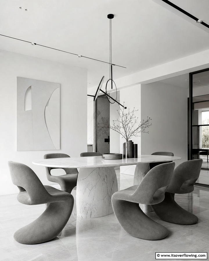 Minimalist Sculptural Furniture - 25 Modern Dining Room Ideas for a Stylish Space