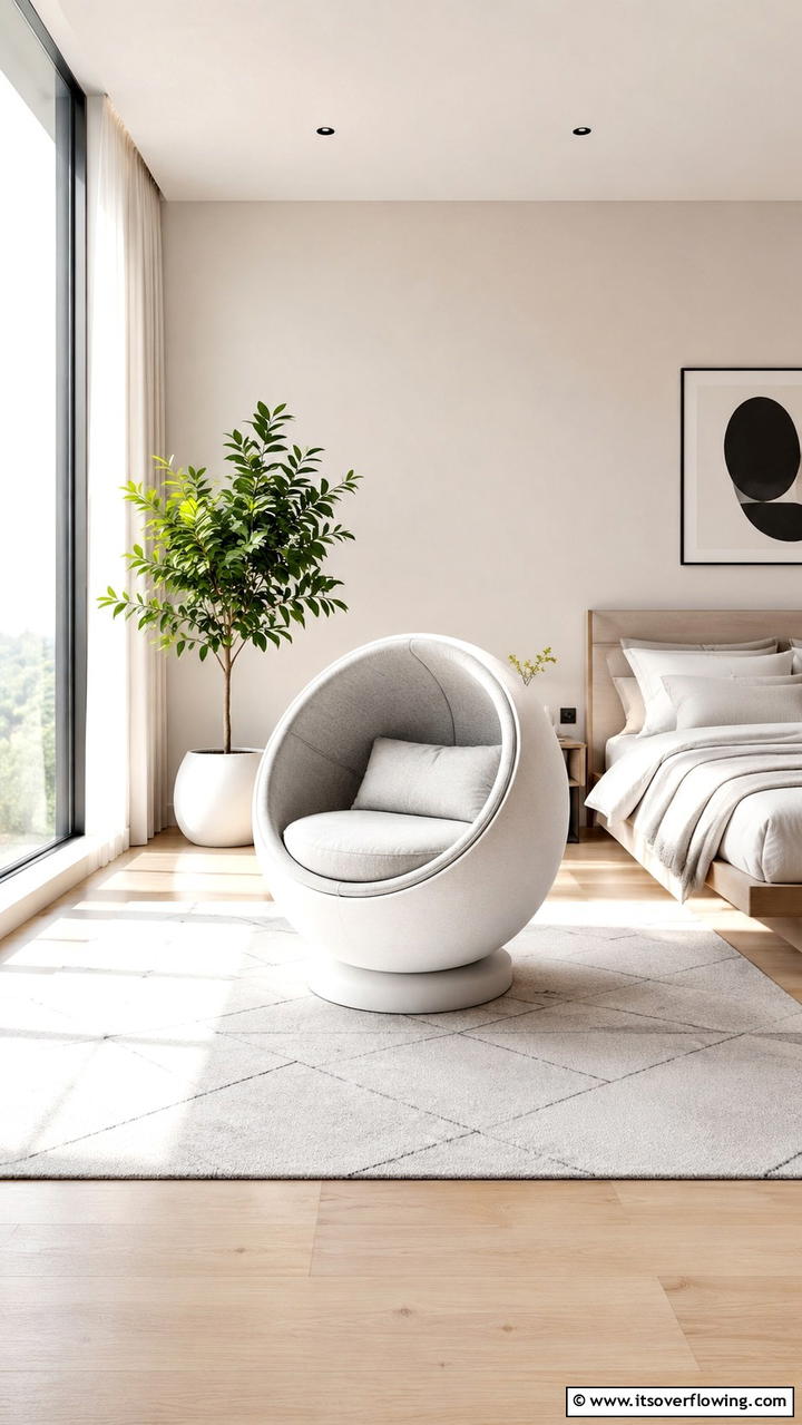Minimalist Sitting Pod - 30 Bedroom Sitting Area Ideas for Relaxation & Style