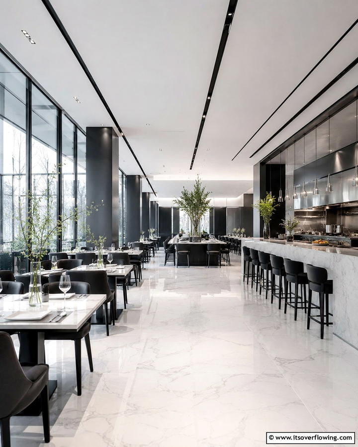 Minimalist Sophistication - 25 Restaurant Interior Design Ideas for a Unique Ambiance