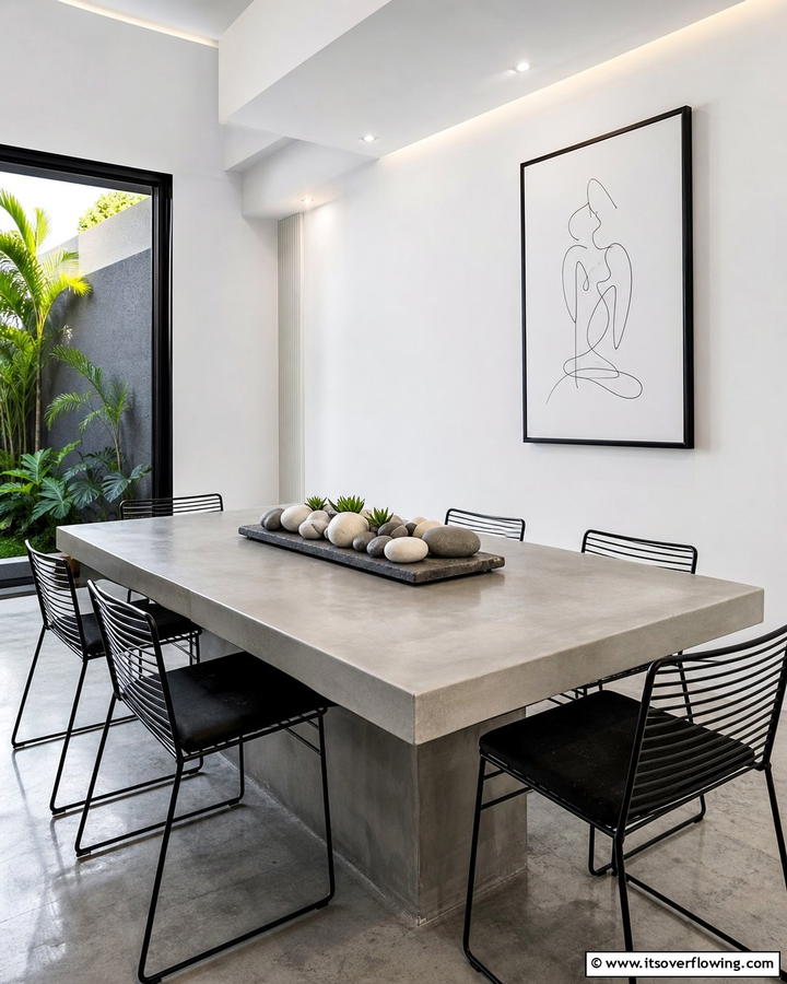 Minimalist Stone Arrangement - 21 Dining Table Centerpiece Ideas for Every Season