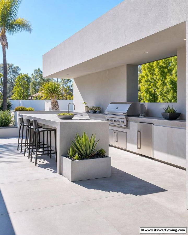 Minimalist Stucco Kitchen Design - 20 Stucco Outdoor Kitchen Ideas for Stylish Cooking