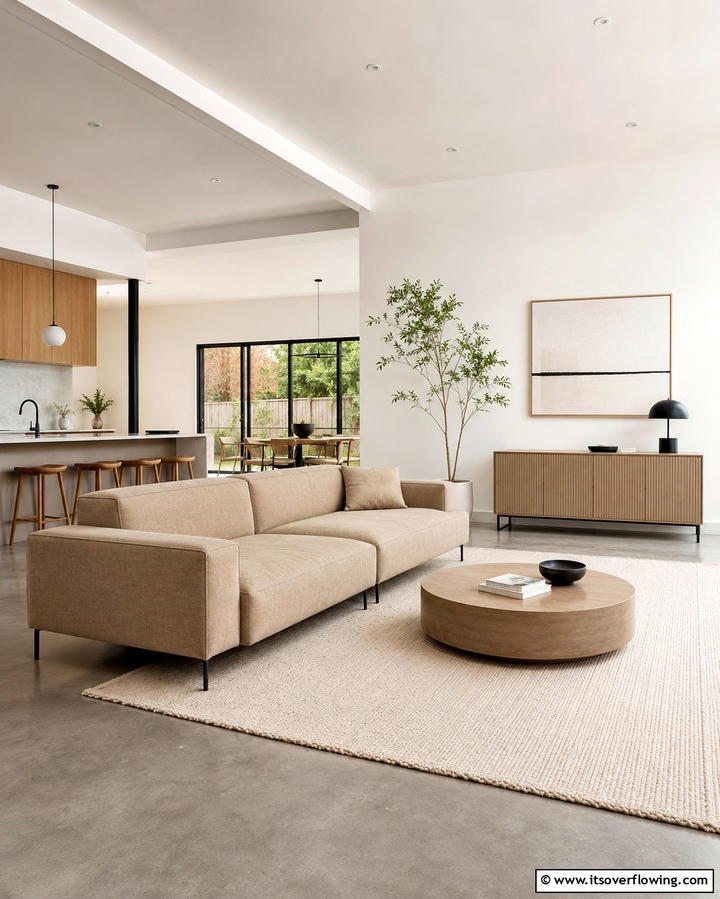 Minimalist Tan Furniture - 25 Tan Living Room Ideas for a Serene Ambiance
