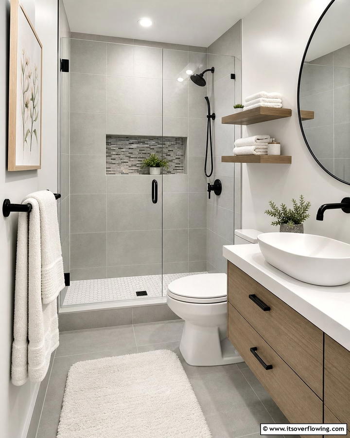Minimalist Tile Design - 21 Small Shower Design Ideas for Stylish Functionality