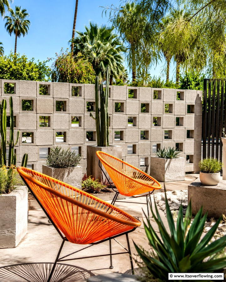 Minimalist Urban Chic - 30 Creative Cinder Block Fence Designs for Outdoor Spaces