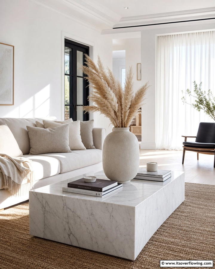 Minimalist Vase Display - 20 Coffee Table Centerpiece Ideas for Stylish Living Rooms