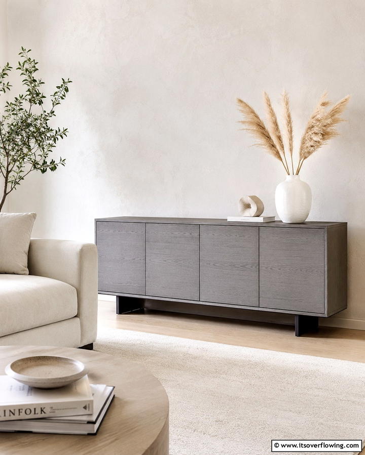 Minimalist Vibes with Neutral Tones - 25 Sideboard Decor Ideas to Enhance Your Living Space
