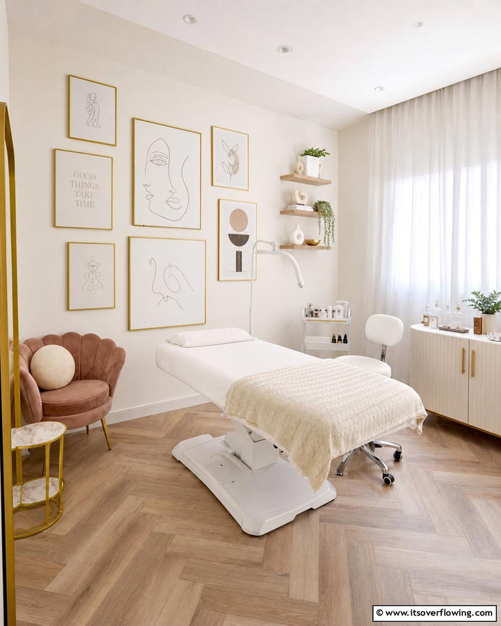 Minimalist Wall Art - 20 Lash Room Ideas for a Stunning Beauty Space