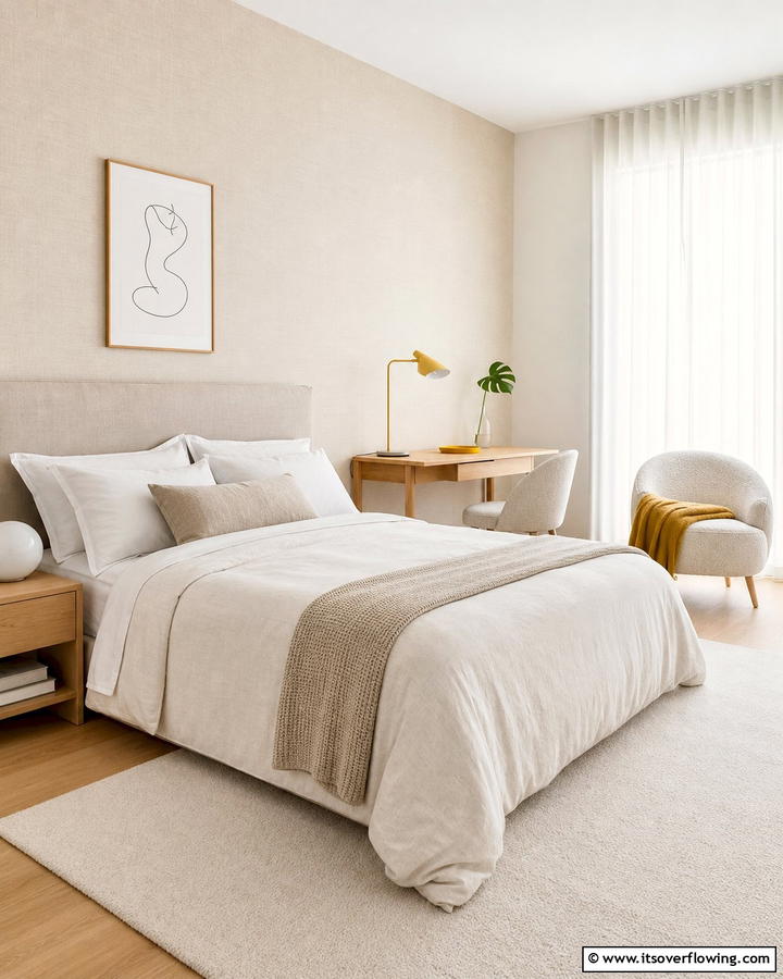 Minimalist Yellow Decor - 30 Yellow Bedroom Ideas to Brighten Your Sleep Space