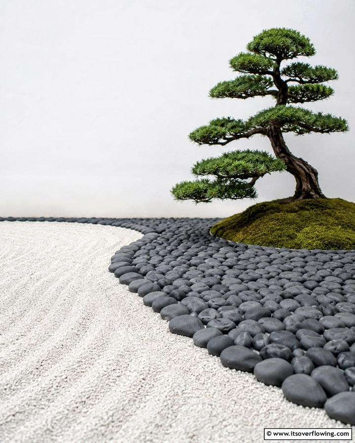 Minimalist Zen Garden Edging - 25 River Rock Edging Ideas for Your Garden