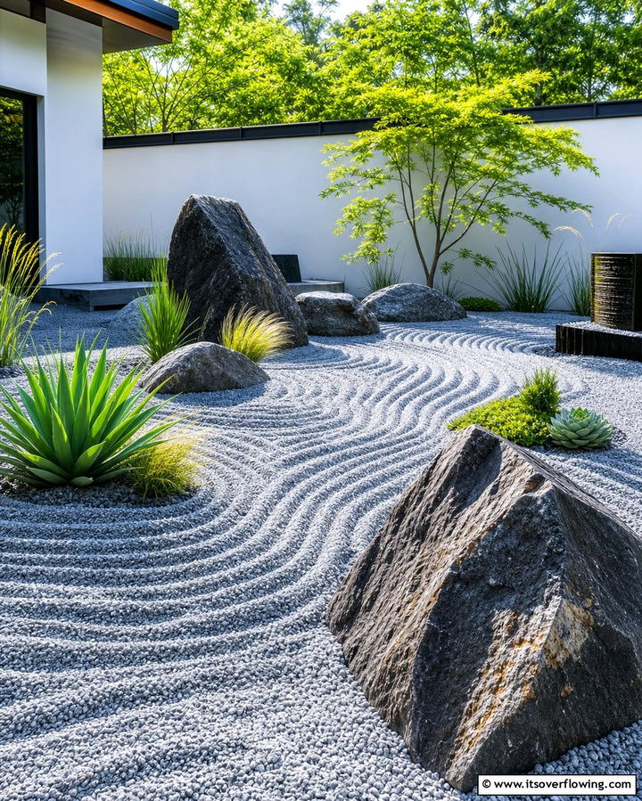 Minimalist Zen Gravel Garden - 25 Gravel Garden Ideas for Low Maintenance