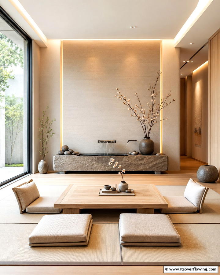 Minimalist Zen Room - 30 Great Room Ideas to Elevate Open-Concept Living