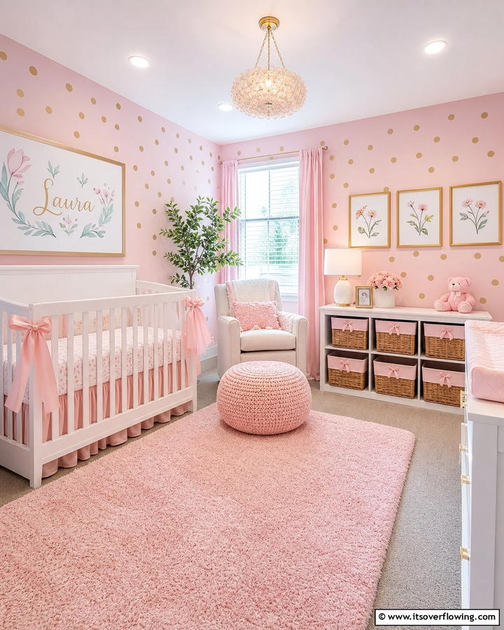 Minnie Mouse Chic Nursery - 30 Disney Nursery Ideas for Magical Baby Rooms