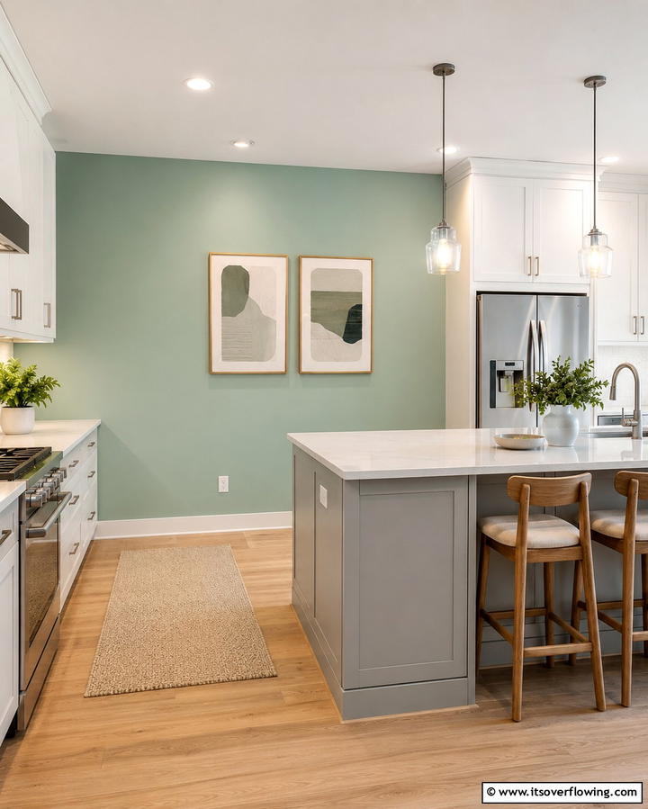 Mint Accent Wall - 25 Mint Kitchen Decor Ideas for a Fresh Look