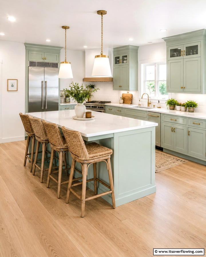 Mint Cabinet Makeover - 25 Mint Kitchen Decor Ideas for a Fresh Look