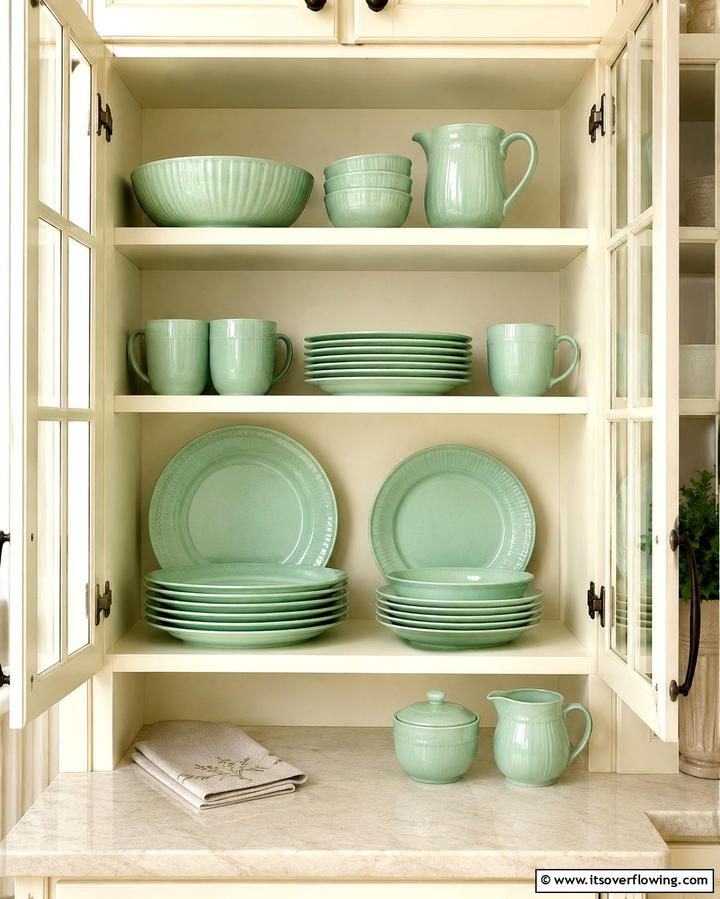 Mint Colored Dishware - 25 Mint Kitchen Decor Ideas for a Fresh Look