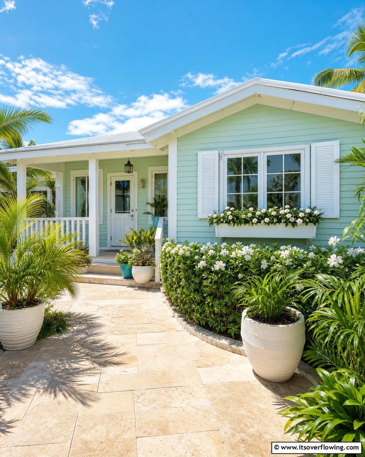 Mint Green Freshness - 20 Light Green House Exterior Ideas for a Fresh Facade
