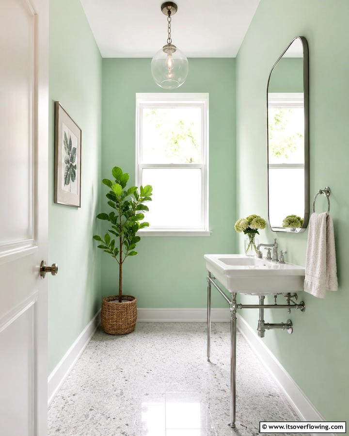 Mint Green Palette - 25 Green Powder Room Ideas for a Fresh Look