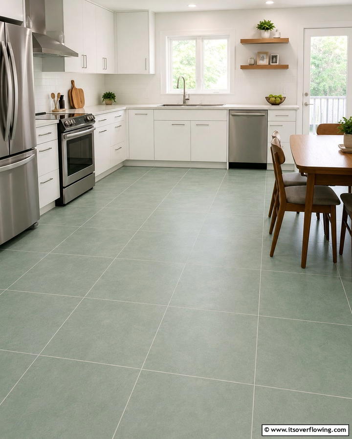 Mint Tile Flooring - 25 Mint Kitchen Decor Ideas for a Fresh Look