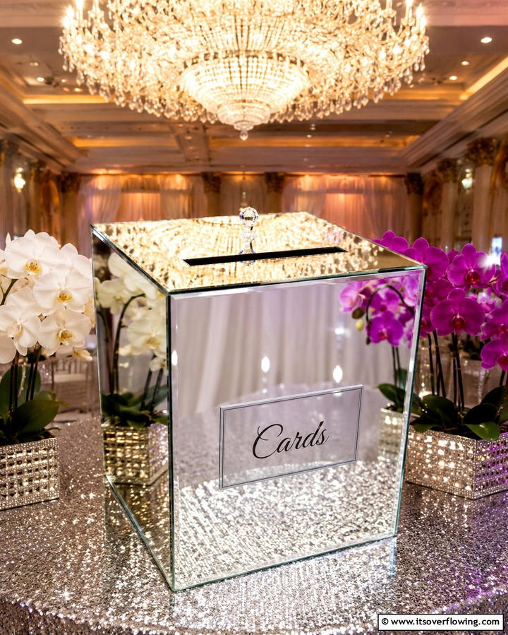 Mirror Box Card Holder - 30 Creative Wedding Card Box Designs for Guests