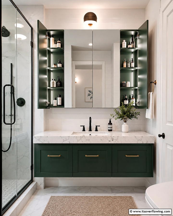 Mirror Cabinets - 25 Small Apartment Storage Ideas to Maximize Space