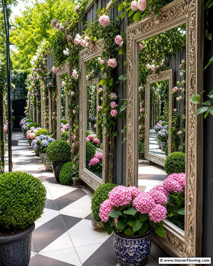 Mirror Illusions - 20 Narrow Garden Ideas to Maximize Small Outdoor Spaces