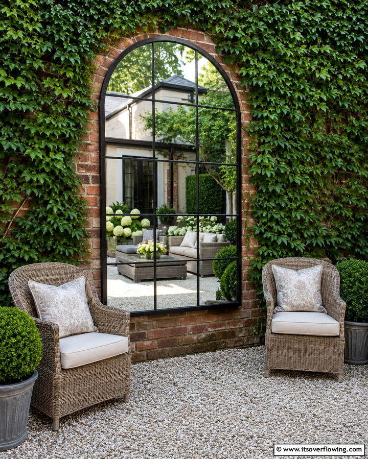 Mirror Installations for Illusion - 25 Small Backyard Landscaping Ideas to Transform Your Space