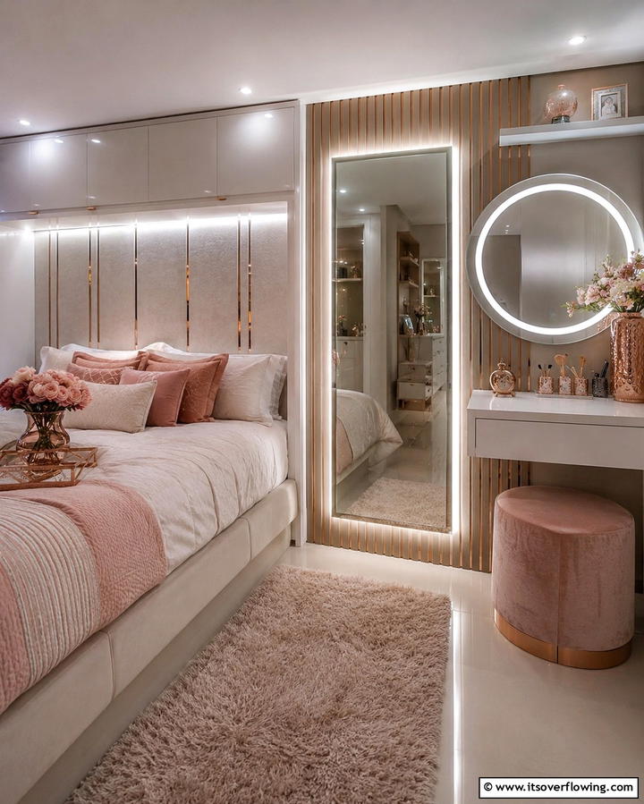 Mirror Lighting - 20 Small Bedroom Lighting Ideas for a Cozy and Inviting Space
