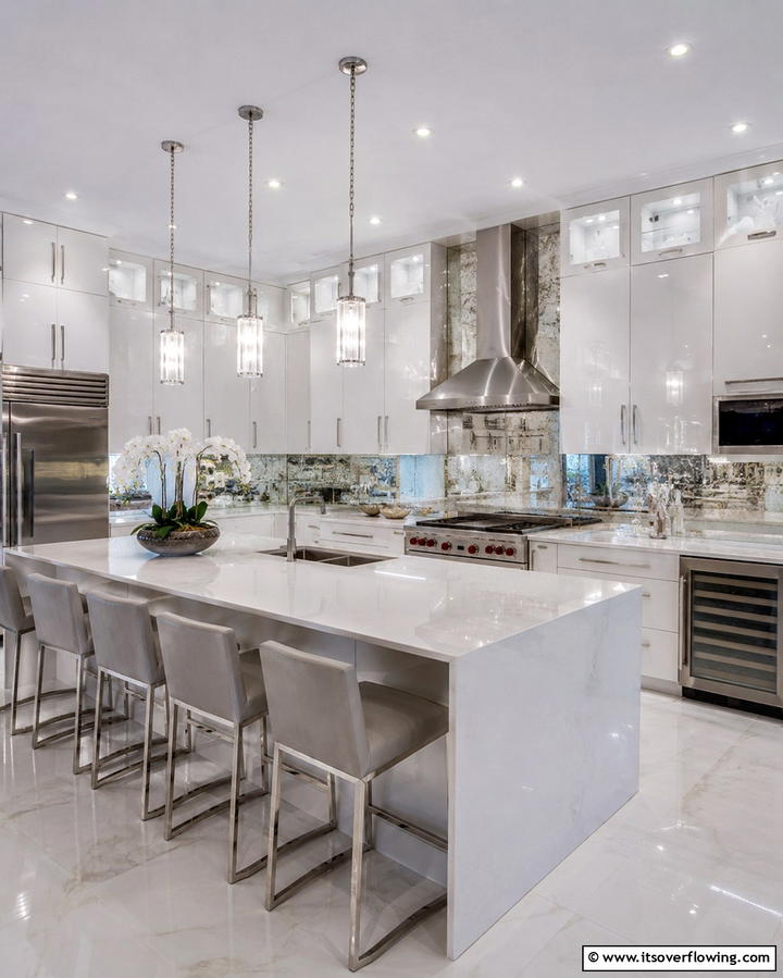 Mirrored Backsplash - 25 Modern Kitchen Backsplash Ideas for a Fresh Update