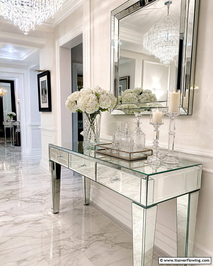 Mirrored Console Table - 25 Hallway Mirror Ideas for Stylish and Functional Spaces